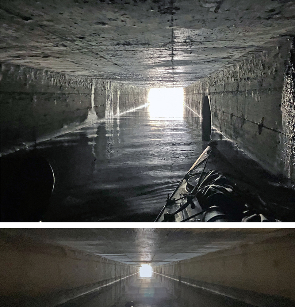 Scenery paddle kayak trip, White Rock Lake, Dallas, www.SawdustRiver.com tunnel