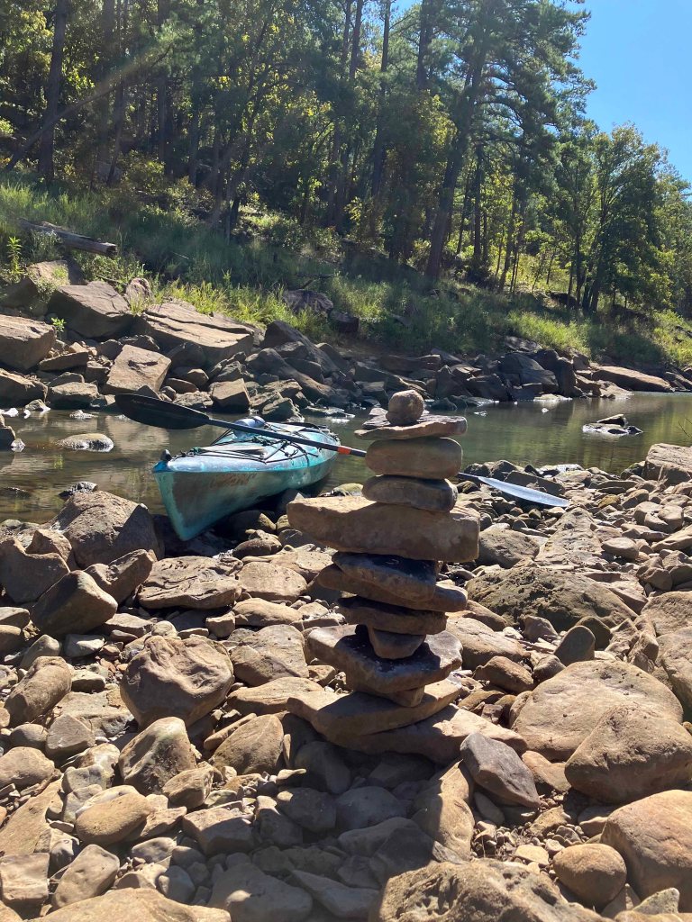 Scenery paddle kayak McGee Creek State Park Oklahoma