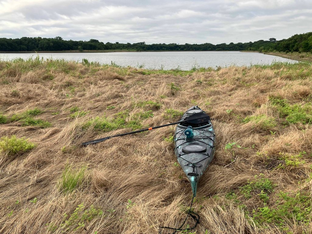 Kayak Paddle Scenery Picture Elm Fork Trinity, Five Lakes, McInnish Park www.SawdustRiver.com