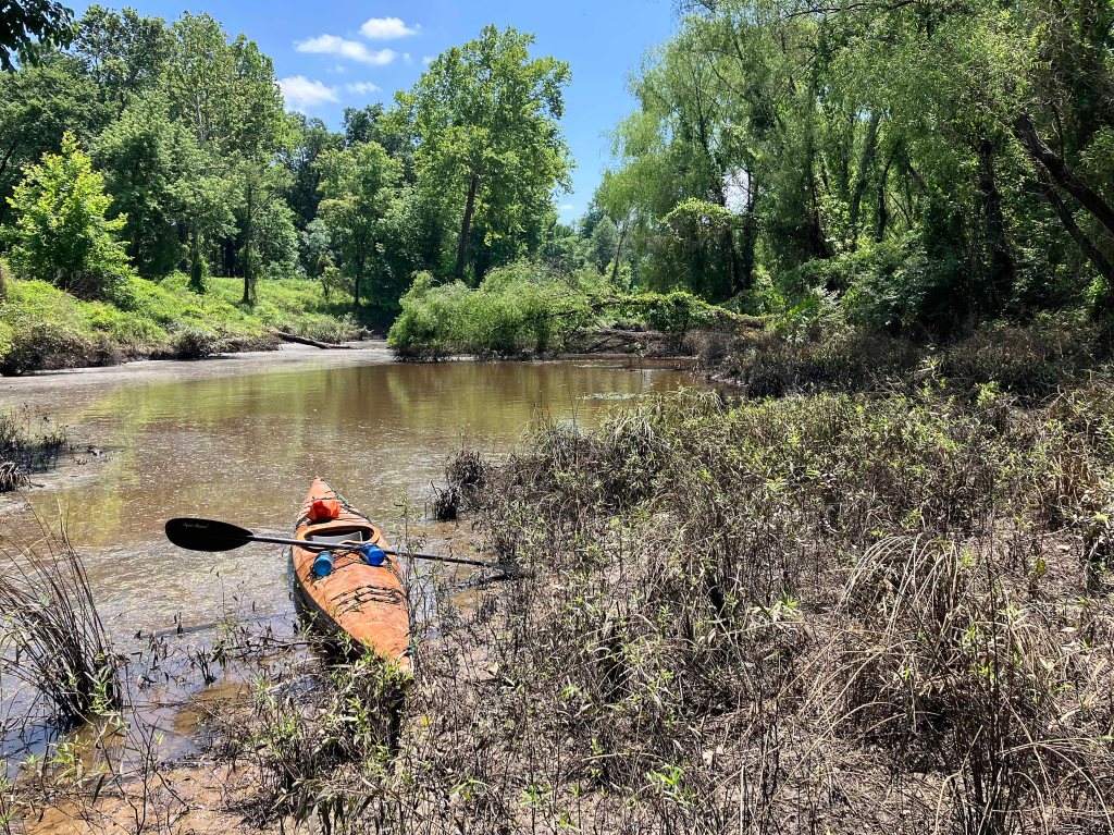 Kayak Paddle Scenery Picture Hugo WMA, Kiamichi River, Rattan Landing, OK C www.SawdustRiver.com