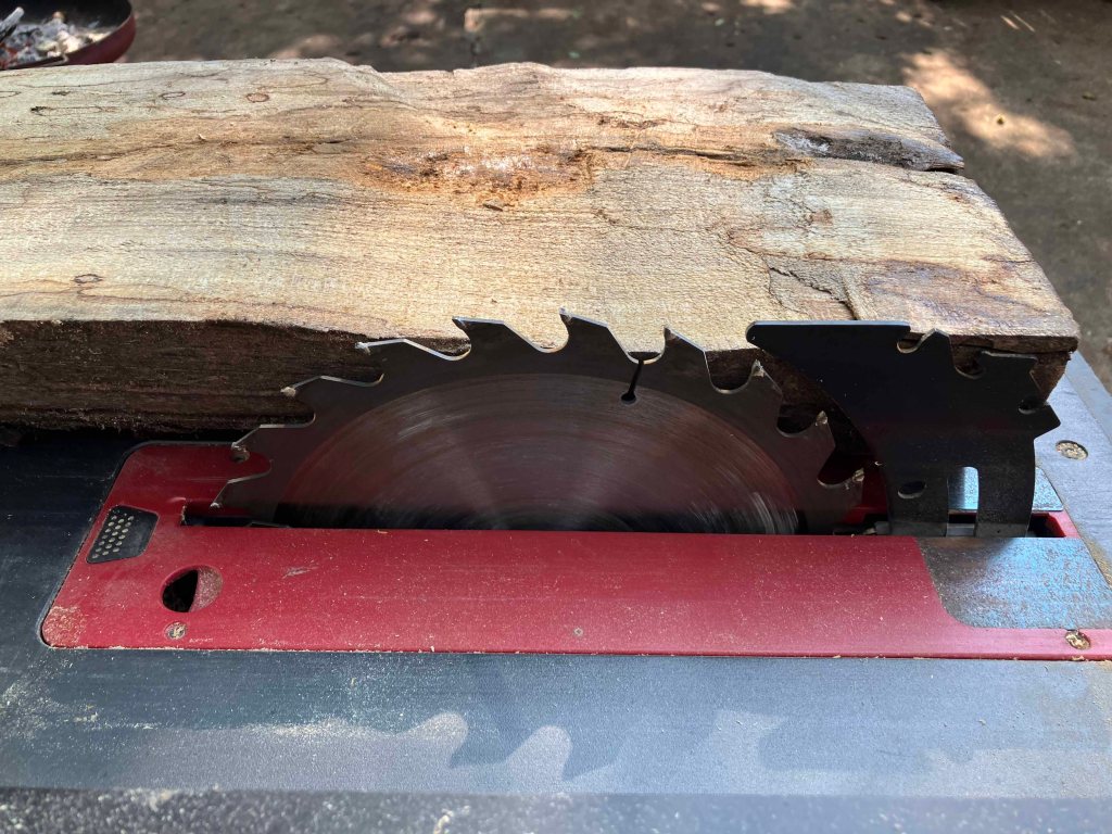 making old log wood tables, step by step process www.sawdustriver.com