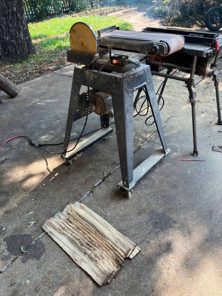 making old log wood tables, step by step process www.sawdustriver.com