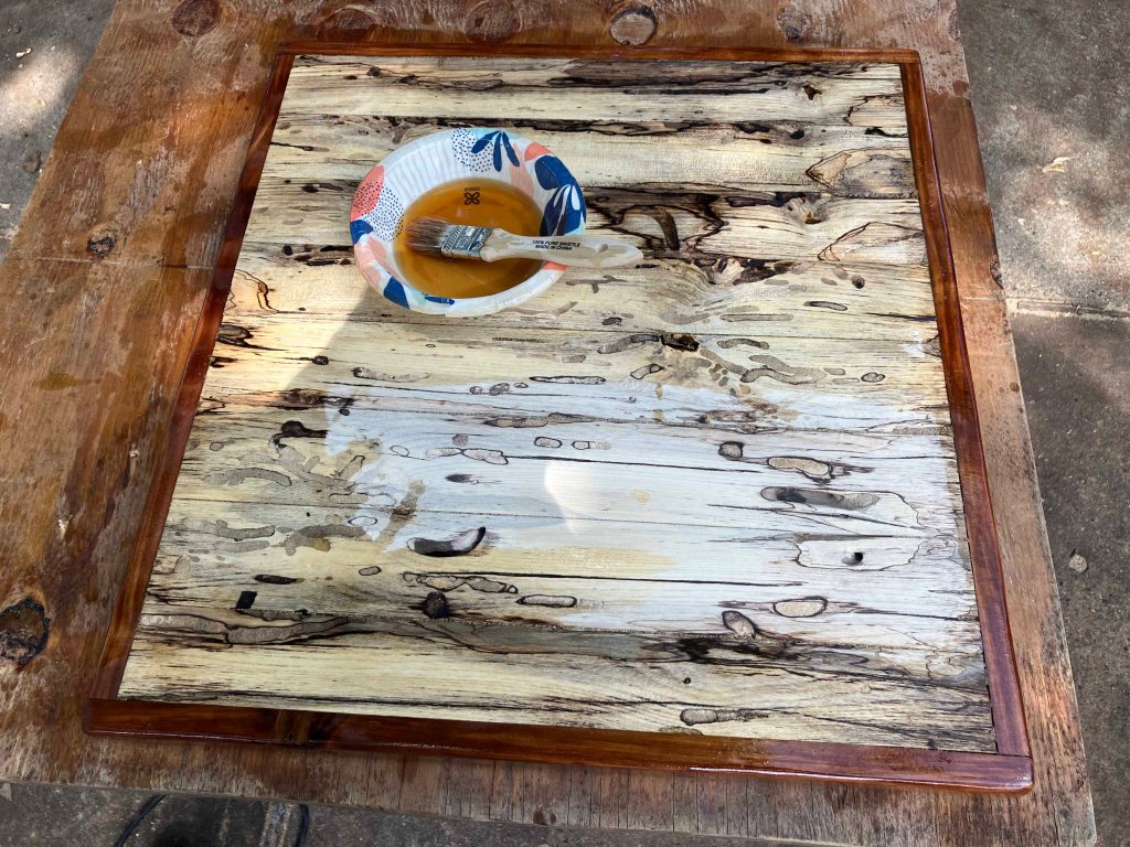 making old log wood tables, step by step process www.sawdustriver.com