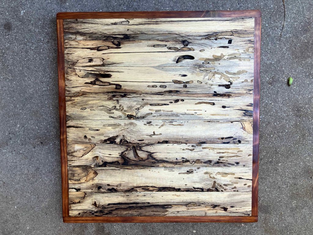 making old log wood tables, step by step process www.sawdustriver.com