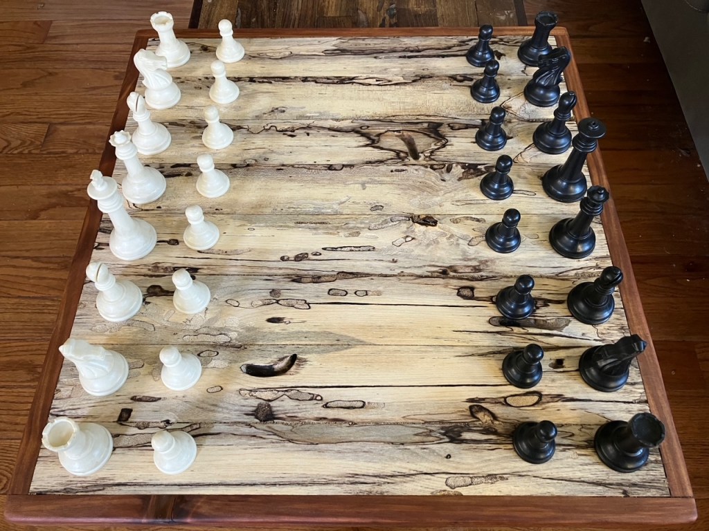 Old Log Wood Table CHESS