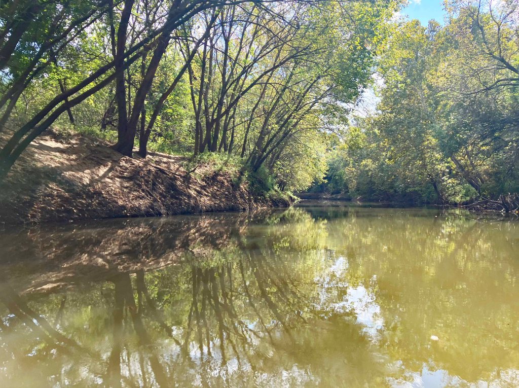 kayak scenery picture Denton Creek McInnish Park Carrollton www.SawdustRiver.com