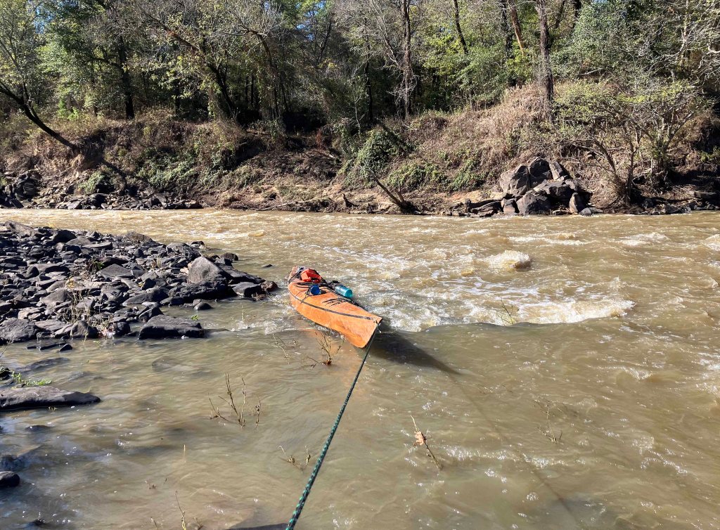 kayak scenery picture Kiamichi River Rattan Landing Oklahoma www.SawdustRiver.com