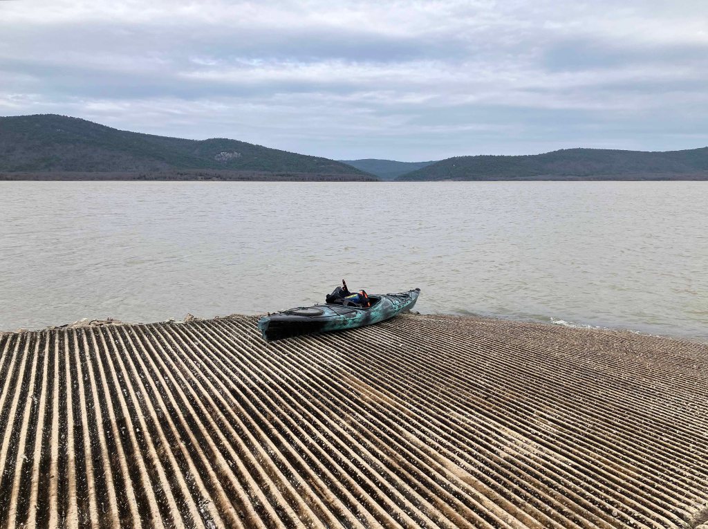 launch kayak scenery picture Sardis Lake, Jackfork Creek, Oklahoma www.SawdustRiver.com