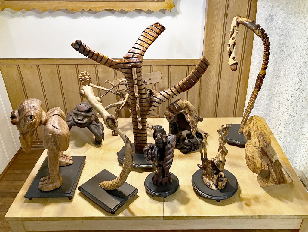 Wood Sculptures, Carvings, Collection www.SawdustRiver.com