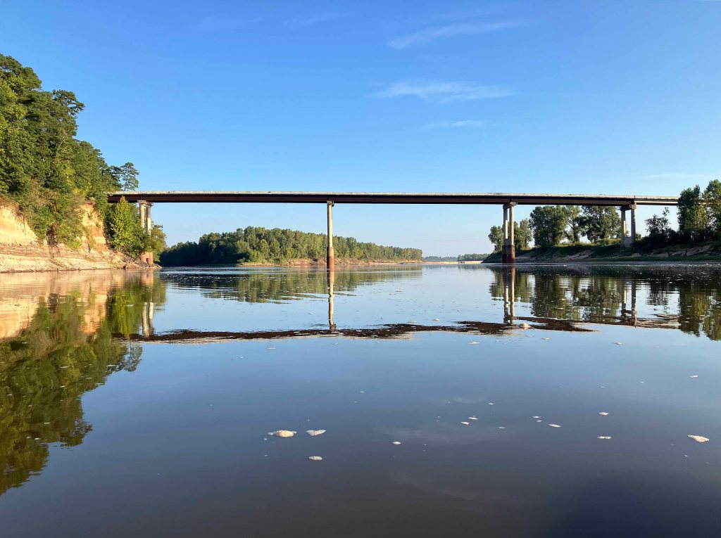 Kayak paddle scenery picture, Red River,, Arkansas, Hwy 160 Ramp www.SawdustRiver.com