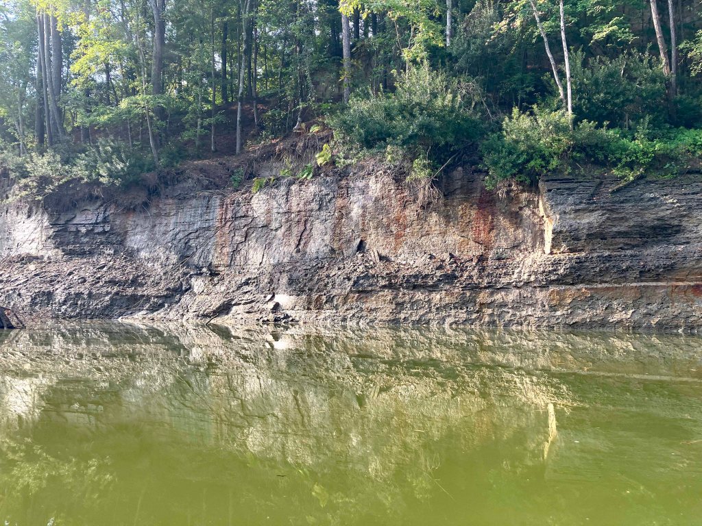 Kayak paddle scenery picture, Sulphur River, Hwy 71 Ramp to Red River, AR