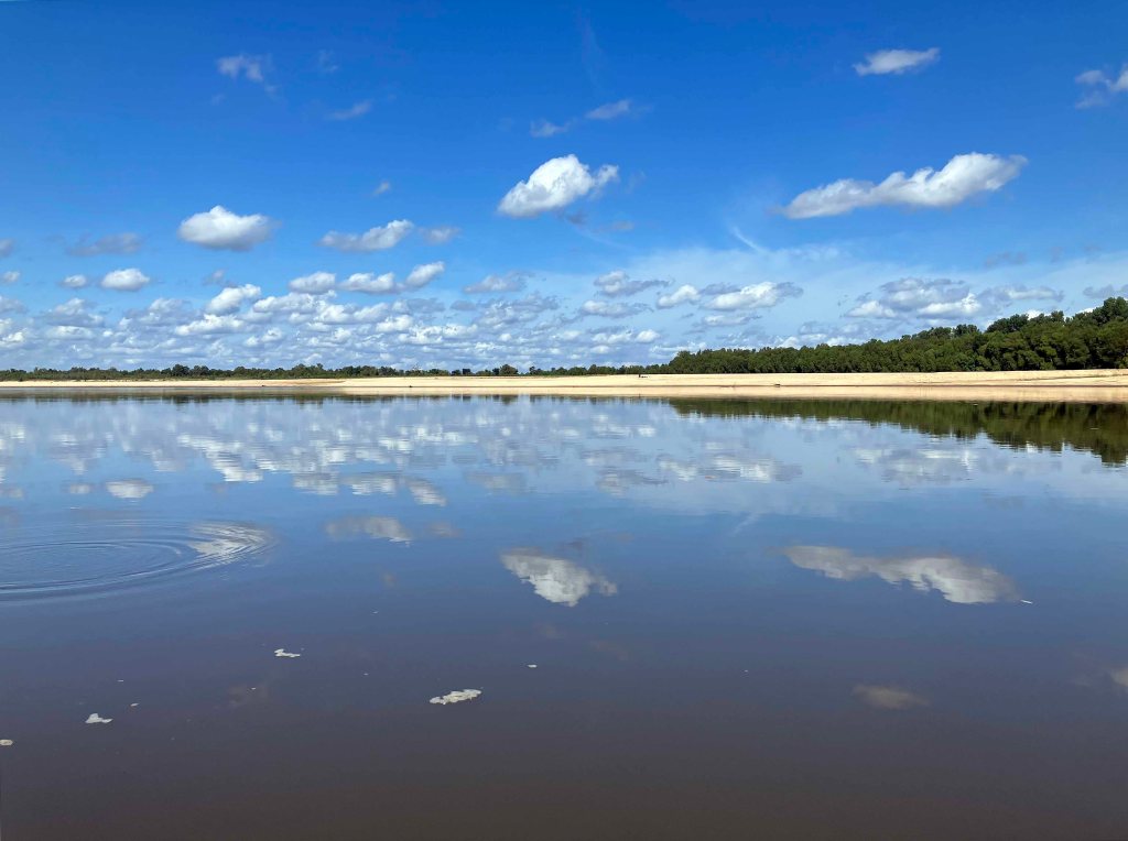 Kayak paddle scenery picture, Red River,, Arkansas, Hwy 160 Ramp www.SawdustRiver.com