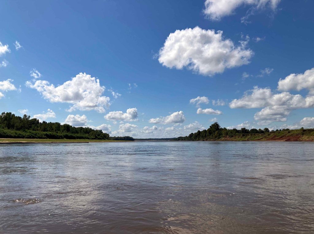 Kayak paddle scenery picture, Red River,, Arkansas, Hwy 160 Ramp www.SawdustRiver.com