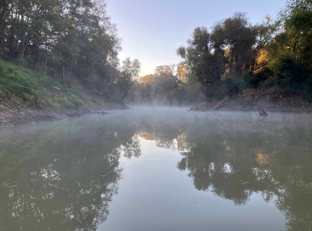 Kayak paddle scenery picture Sulphur River, Hwy 67 Launch going downstream, above Wright Patman www.SawdustRiver.com