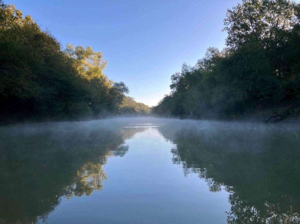 Kayak paddle scenery picture Sulphur River, Hwy 67 Launch going downstream, above Wright Patman www.SawdustRiver.com