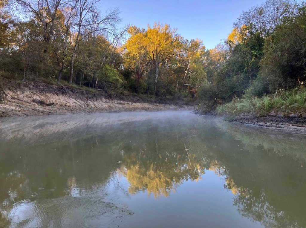 Kayak paddle scenery picture Sulphur River, Hwy 67 Launch going downstream, above Wright Patman www.SawdustRiver.com