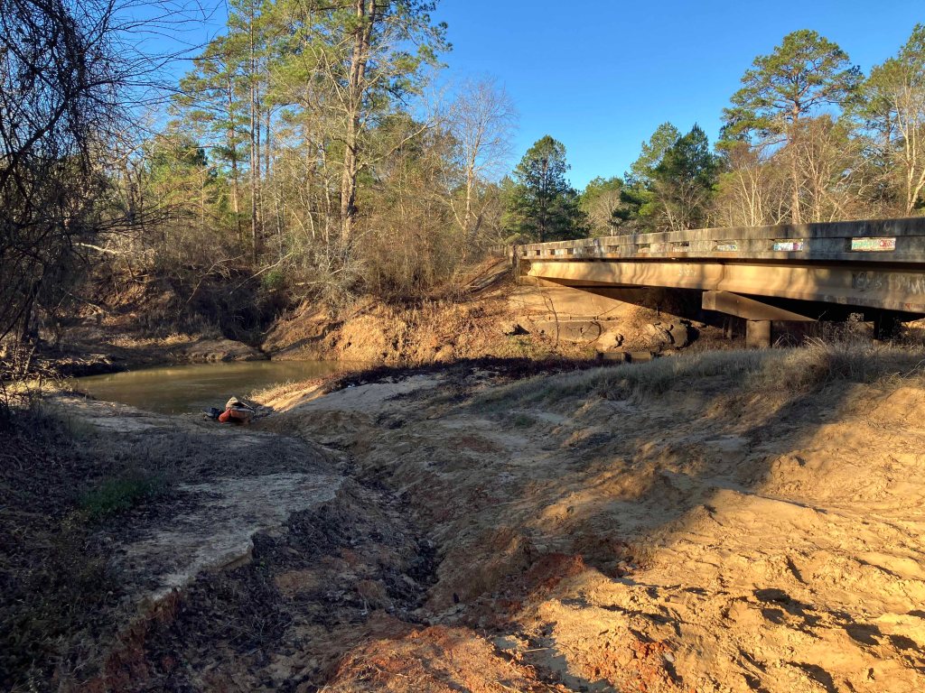 Kayak paddle scenery picture Neches River, CR 1225 Launch, Alderbranch, going up, www.SawdustRiver.com