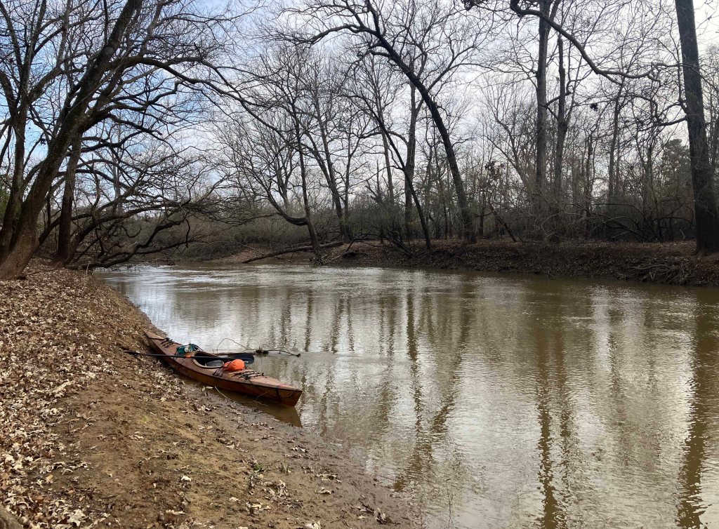 Kayak paddle scenery picture Neches River, Hwy 94 Launch Launch, going up, www.SawdustRiver.com